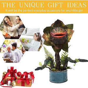 Planta Carnívora Artificial de Resina, Flor Decorativa para Exteriores, Adorno de Jardín para Halloween, Hojas de Alta Simulación - Product Image 3