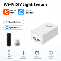 Interruptor de Luz WiFi RF 433Hz, Receptor Tuya Smart Life, Control por Voz con App, Alexa, Google Home, Temporizador, Relé para Iluminación
