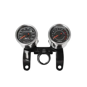 Combinaison de compteur de vitesse 12V 0-180 Km/h, universel, LED, pour moto, manomètre, avec support