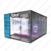 Simulateur de tir au basket-ball interactif intérieur sur mesure avec structure métallique, adapté aux parcs d'attractions