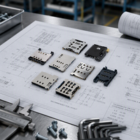 Connecteur USB 3.1 mâle vertical à montage sur circuit imprimé SMT, prise USB pour la charge et le transfert de données des appareils mobiles