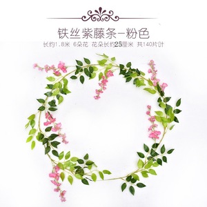 Fleurs artificielles de glycine Dorman, 100cm-200cm, guirlandes en soie suspendues, décoration pour la maison, accessoires de photographie - Product Image 3