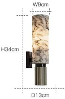 Applique Murale Nordique en Marbre Naturel, Style Moderne Minimaliste, pour Hôtel, Chambre à Coucher, Tête de Lit, Couloir, Luminaire d'Accent Créatif et Luxueux