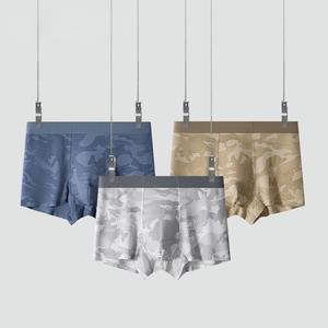 Sous-vêtement en gaze de bonne qualité pour hommes, taille moyenne, grande taille 4XL, caleçon en soie, tissu tricoté respirant - Product Image 3