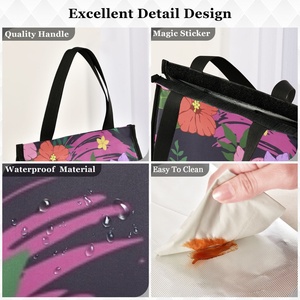 Sac isotherme de transport pour aliments, motif floral tropical personnalisé, style hawaïen, pour le déjeuner - Product Image 2