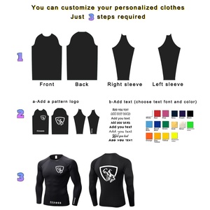UPF 50 Custom Logo Rash Guard Mma Compression Shirt Short Sleeve UV Protective Sublimation Printing for <b>Men</b> - Product Image 5
