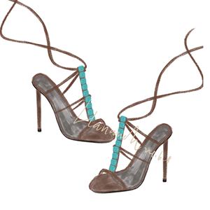 Personaliza el Logotipo de Zapatos de Mujer con Diseños Simples Gratuitos, Sandalias de Tacón Alto para Mujer - Product Image 6