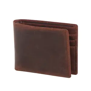 Boshiho Crazy Horse Leather RFID Wallet Customized Brand Men's Leather Wallet