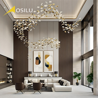 Lustres en cristal Plafond Luxe Lumière Hôtel Lustre Lumière pour Hauts Plafonds Led Lumières pour la Décoration