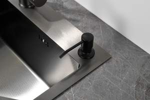 Évier de cuisine rectangulaire moderne en acier inoxydable noir nano diamant, style européen et américain, pour laver les légumes - Product Image 3