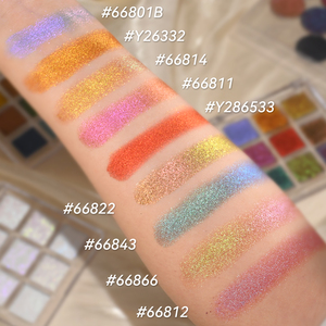 Biểu Tượng Tùy Chỉnh Multichrome Eyeshadow Cao Sắc Tố Lâu Dài Mica Bột Ép Long Lanh 9 Màu Sắc Tắc Kè Hoa Eyeshadow Palette - Product Image 3