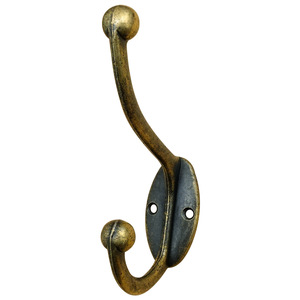 Ganchos Metálicos para Armario Cheng Yu, Gancho Doble de Aleación de Zinc, Estilo Chino Retro, para Abrigos, Bolsos y Sombreros - Product Image 5