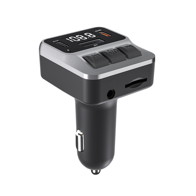 No Ambient Light Bluetooth Wireless Car Transmitter Mp3 Player with QC3.0 PD30W Usb Fast Charger Multifunction Transmitter FM