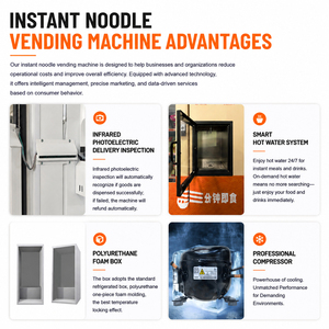 Distributeur automatique de ramen instantané sans personnel, écran tactile 15,6 pouces, équipement de distribution commercial personnalisé, kiosque de distribution pour centre commercial - Product Image 2