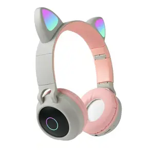 Jbl-écouteurs sans fil avec chat mignon, oreillettes de musique, stéréo, basse, avec LED, réduction du bruit, faible latence, vente en gros
