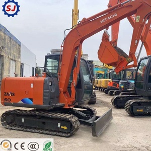 Mini-excavatrice d'occasion Hitachi ZX60 6 tonnes d'origine japonaise pour travaux de jardinage, aménagement paysager, agriculture, compacte, hydraulique, sur chenilles ZX35U ZX50U - Product Image 2