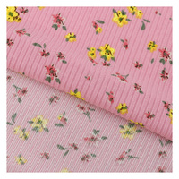 1*1 2*2 5*4 8*4 Polyester rayonne coton Spandex brossé côtelé imprimé tricot