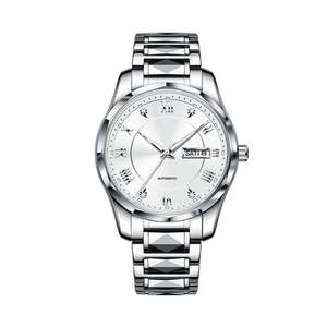 Montres mécaniques en or Moissanite en gros pour hommes, montres automatiques avec date, montre-bracelet lumineuse, montre étanche - Product Image 3