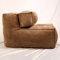 Fauteuil Poire Style Dessin Animé en Gros pour Enfants, Couleur Jaune Marron, Idéal pour Coin de Jeu