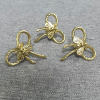 Nouveaux Boutons de Poignée en Laiton Massif Doré, Motif Abeille et Papillon, pour Meubles de Restaurant et d'Hôtel, Décoration, Tiroirs, Armoires et Portes