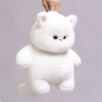 Peluche chat blanc et noir super mignon et adorable de 40 cm, poupée de couchage, poupée pour machine à griffes, coussin cadeau en coton PP