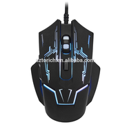 Souris de jeu 6D GM-07 avec suivi optique et alimentation par batterie, pilotes USB