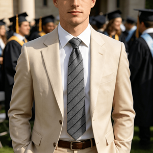 Custom Classic Men's <b>Tie</b> Necktie Woven Twill Neck <b>Ties</b> 100% <b>Polyester</b> Necktie with Logo - Product Image 3