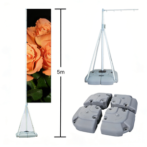 เสาธงแบบยืดหดได้พร้อมรางยาว 120 ซม. สำหรับแคมเปญชั่วคราว ร้านค้าป๊อปอัพ และงานเทศกาล - Product Image 6