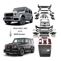 Pour Mercedes Bens Classe G W463A W464 G63 2019-2023 Mise à niveau vers le kit carrosserie en carbone sec de style R Pare-chocs de voiture Pièces de carrosserie automobile