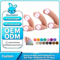 Prótesis de pene de silicona realistas y suaves para FTM, modelo BlueRabbit, personalizadas para transgénero.