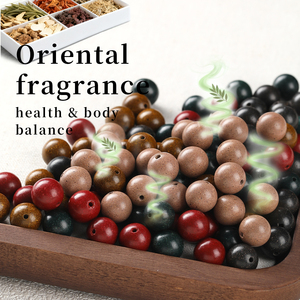 JD GEMS Vente en gros – Perles en <span class=keywords><strong>bois</strong></span> certifiées CNAS Feng Shui Cinq Éléments, colorées et aromatiques, pour la fabrication de bijoux et la santé - Product Image 1