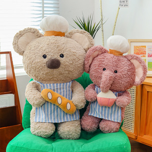 Peluche de dessin animé mignonne en gros, poupée de <span class=keywords><strong>cuisine</strong></span>, jouet en peluche câlin, ours en peluche, éléphant, koala, panda, cadeau d'anniversaire - Product Image 3