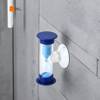 Mini 1 2 3 minutes sablier en plastique minuterie cuisson et douche sablier avec ventouse cadeau