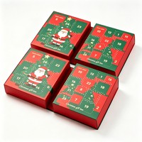 Boîte cadeau vide pour calendrier de l'avent en gros, impression numérique, boîte cadeau pour calendrier de l'avent, haute qualité, boîte de Noël personnalisable