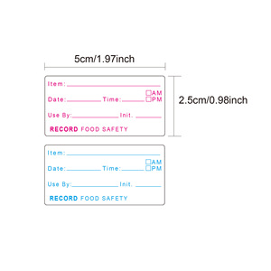 Food Safety Record <b>Labels</b> Rectangular BOPP Waterproof Oil Proof Self Adhesive For Food <b>Packaging</b> - Product Image 5