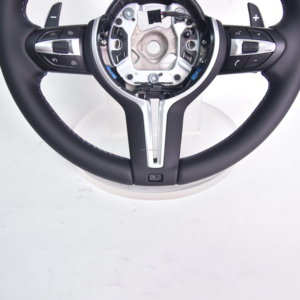 Volante Deportivo Modificado para <span class=keywords><strong>BMW</strong></span> Serie 3, 5, 7, <span class=keywords><strong>X1</strong></span>, X5, X6, X3, M3, M6, E70, E90, con Cubierta de Cuero Genuino y Detalles de Fibra de Carbono - Product Image 4