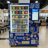 Máquina Expendedora de Bebidas Energéticas y Snacks JFP Combo con Pantalla Táctil, Refrigerada e Inteligente para Oficinas Pequeñas