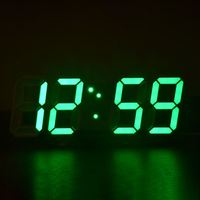 Horloge numérique LED 3D de grande taille, design créatif haut de gamme, à fixer au mur, pour la maison, le bureau, le salon, analogique-numérique, en plastique, design Art Déco