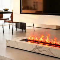 Cheminée électrique encastrée LUXUAN 1000 mm avec flammes multicolores, télécommande et thermostat réglable pour usage domestique