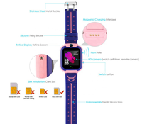 Q12 enfants montre intelligente avec carte sim IP67 étanche sos caméra montre intelligente téléphone GPS tracker montre pour enfants