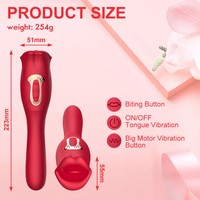 Saug-Leck-Zungen-Vibrator Klitoris-Nippel-Stimulator Brustmassagegerät Dildo Sexspielzeug für Frauen USB-Aufladbar Wasserdicht