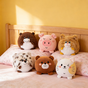 Goed verkopende moderne design verschillende schattige zachte ronde pluche dieren speelgoed voor baby's pluche dieren & pluche speelgoed - Product Image 2
