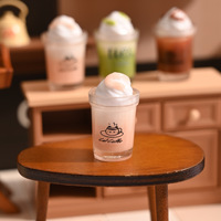 Breloques miniatures en résine en forme de bouchon de lait et de tasse à café, pendentifs de boisson effet neige, accessoires DIY pour la décoration de porte-clés et de voiture