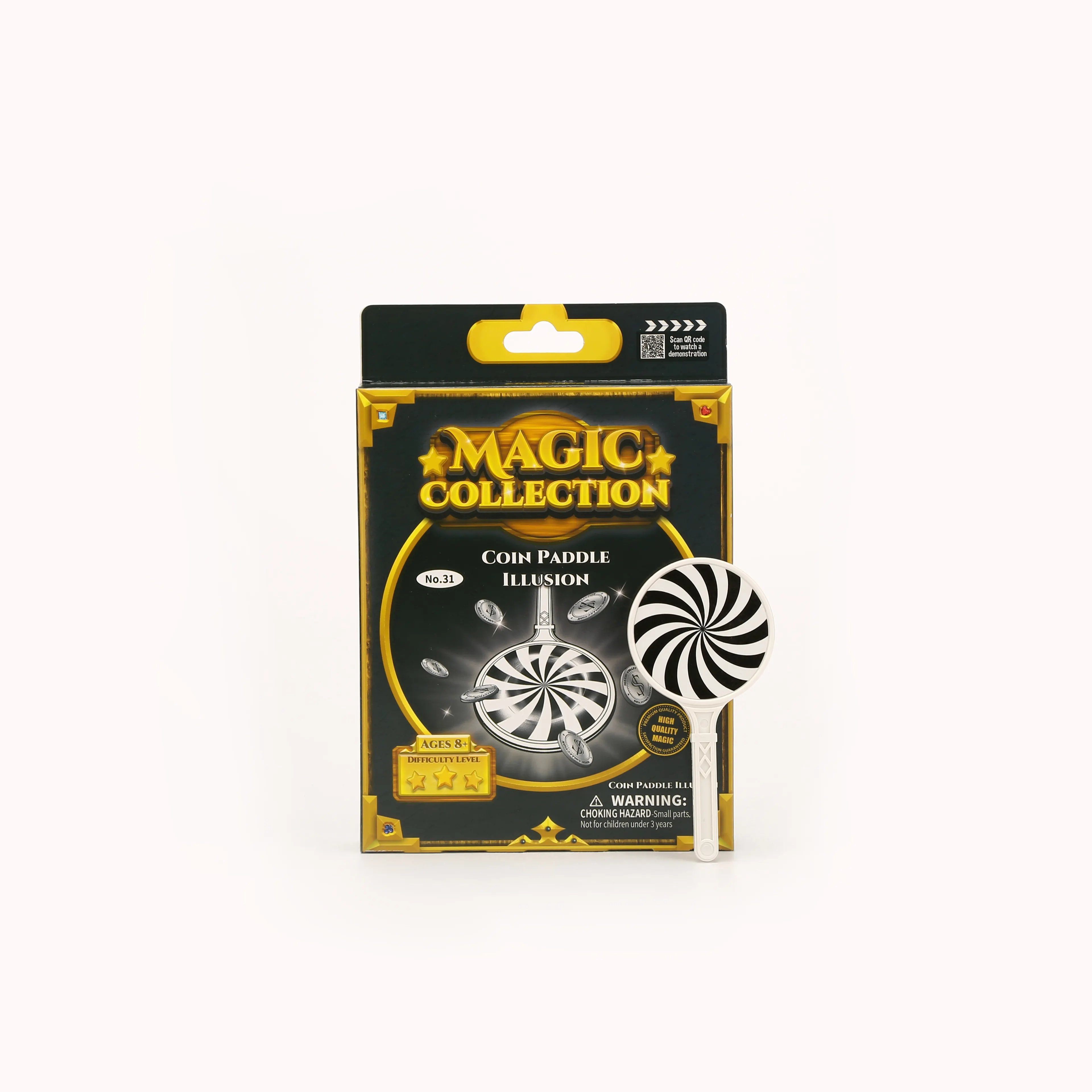 Serie con copertina rigida magica scatola singola regalo per bambini con moneta da palco per principianti illustrazione del trucco della moneta ragazzi di 5-8 anni di plastica