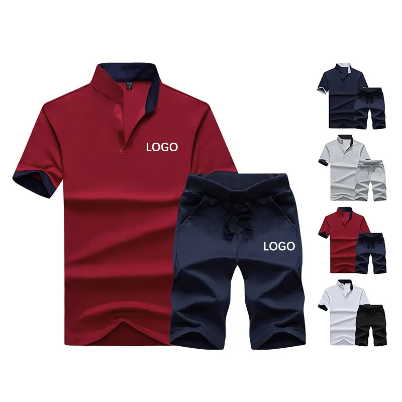 Heren Designer Kleding 2 Delige Set Heren Trainingspak Shorts Broek Poloshirt Set Voor Man Groothandel Trainingspakken