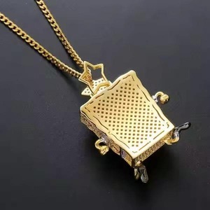 Colgante de Plata 925 Estilo Hip Hop con Diamantes de Imitación y Moissanita, Diseño de Moda Urbana, Personalizado, con Dibujos Animados, Chapado en Plata - Product Image 2