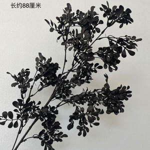 KEWEI 1003 Plantas Artificiales Decorativas Negro <span class=keywords><strong>Rosa</strong></span> Negro Eucalipto Artículos de Halloween para Floristería - Product Image 3