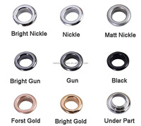 Fabricant d'usine 3mm 4mm 5mm nickelé argent taille personnalisée logo chaussure sweats à capuche œillets métal vêtement oeillets pour vêtements