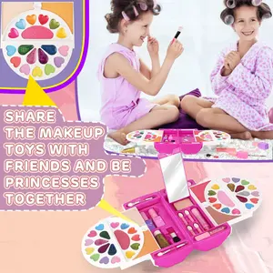 60支儿童化妆套装玩具套装化妆品假装游戏套装3岁以上女孩角色扮演