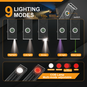 1000 lumen di động ngoài trời có thể sạc lại dẫn Túi Đèn pin không thấm nước IP44 từ Grip đa chức năng Túi làm việc ánh sáng - Product Image 6